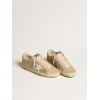 Женские кеды Golden Goose Super Star In Silver Glitter With Leather Star and Heel Tab