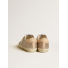 Женские кеды Golden Goose Super Star In Silver Glitter With Leather Star and Heel Tab