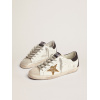 Женские кеды Golden Goose Super Star In Gold Glitter Star And Black Glitter Heel tab