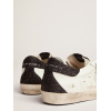 Женские кеды Golden Goose Super Star In Gold Glitter Star And Black Glitter Heel tab