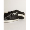 Женские кеды Golden Goose Super Star In Black Nappa With Black Star And Glitter Heel Tab