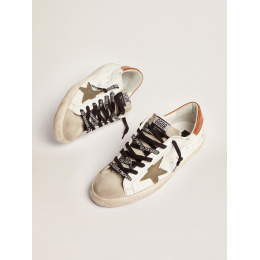 Golden Goose Super Star Olive Green Canvas Star