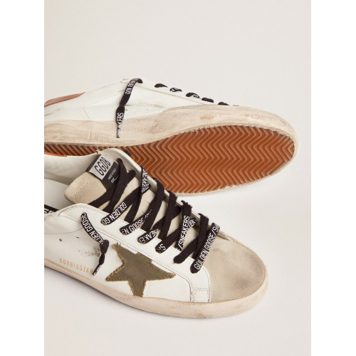 Женские кеды Golden Goose Super Star Olive Green Canvas Star