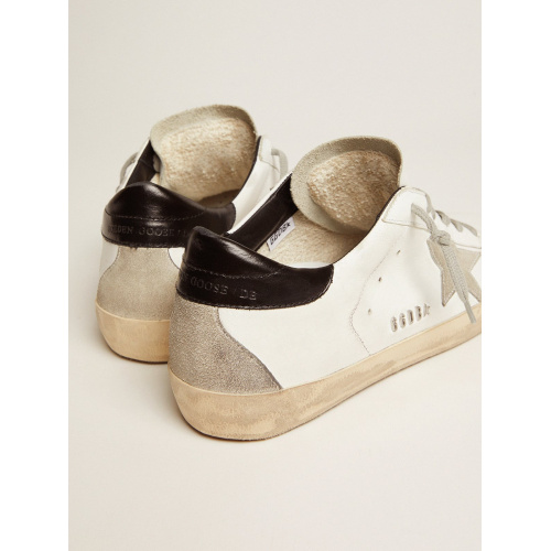 Женские кеды Golden Goose Super Star Black Heel Tab And Metal Stud Lettering