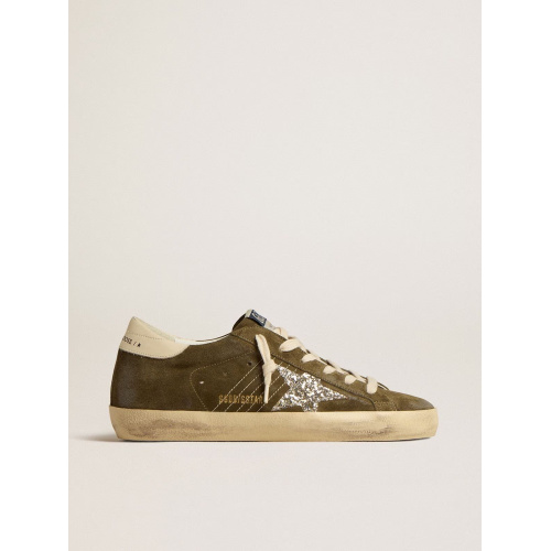 Женские кеды Golden Goose Super Star Suede Pistachio