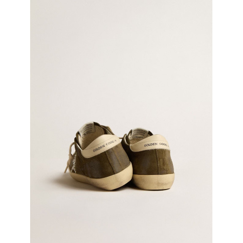Женские кеды Golden Goose Super Star Suede Pistachio