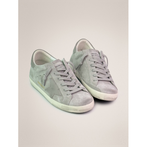 Женские кеды Golden Goose Super Star Suede Gray