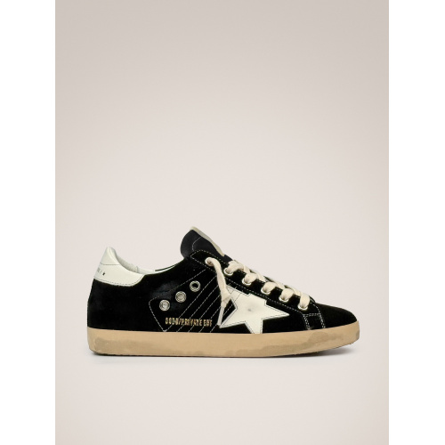 Женские кеды Golden Goose Super Star Suede Black