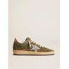 Женские кеды Golden Goose Ball Star Suede Khaki