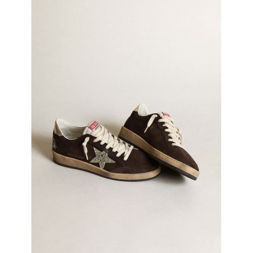 Женские кеды Golden Goose Ball Star Suede Brown
