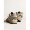 Женские кеды Golden Goose Ball Star In Silver Glitter With Ice-Gray Suede Inserts
