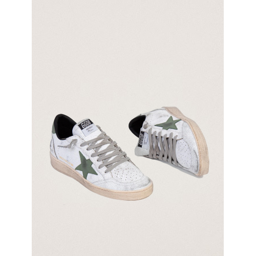 Мужские кеды Golden Goose Mens Ball Star Green Star