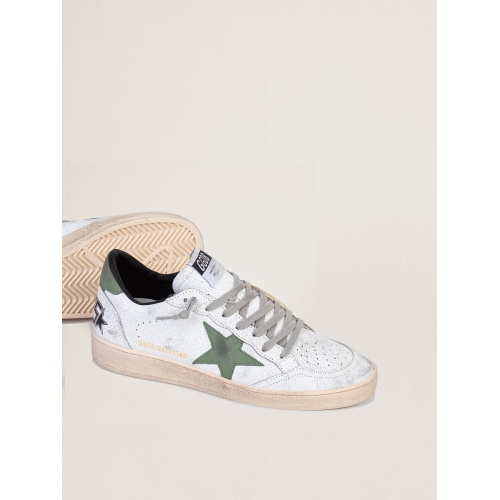 Мужские кеды Golden Goose Mens Ball Star Green Star