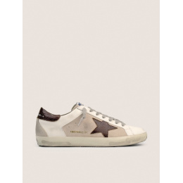 Golden Goose Mens Super Star Brown Star