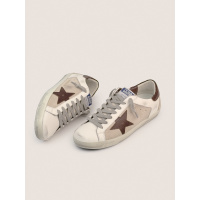 Golden Goose Mens Super Star Brown Star