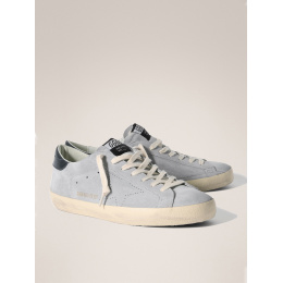 Golden Goose Mens Super Star Suede Blue
