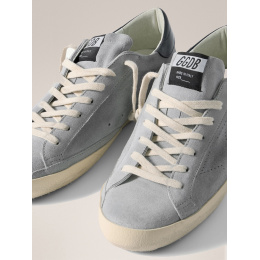 Golden Goose Mens Super Star Suede Blue