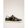 Женские кеды Golden Goose Super Star Black Leo Star