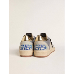 Golden Goose Ball Star in Purple Suede With Silver Star