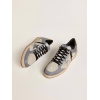 Женские кеды Golden Goose Ball Star in Purple Suede With Silver Star