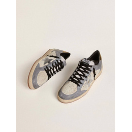 Golden Goose Ball Star in Purple Suede With Silver Star