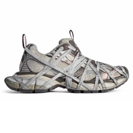 Balenciaga 3XL Extreme Lace Sneaker Brown Grey Beige