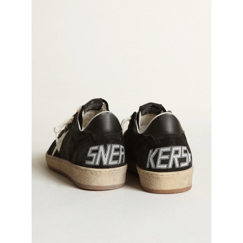 Женские кеды Golden Goose Ball Star In Black Suede With White Leather Star