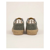 Golden Goose Ball Star in Khaki Suede With Gold Star