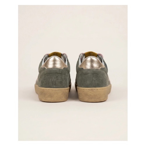 Женские кеды Golden Goose Ball Star in Khaki Suede With Gold Star