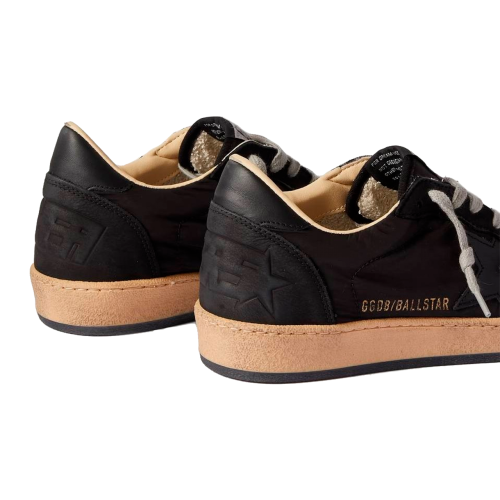Мужские кеды Golden Goose Mens Ball Star in Black Fabric With Black Star