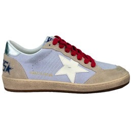 Golden Goose Ball Star Sneakers in Lilac Suede With White Star