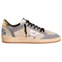 Golden Goose Ball Star in Purple Suede With Silver Star