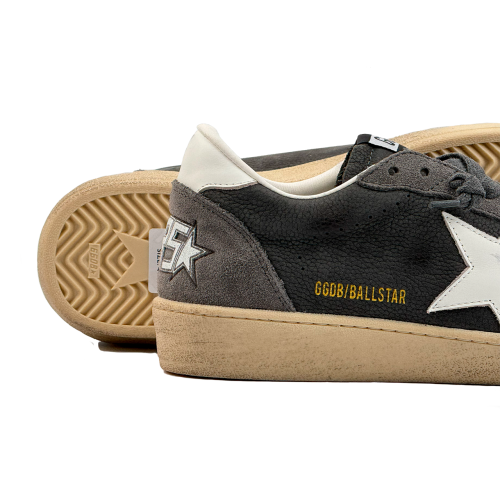 Мужские кеды Golden Goose Mens Ball Star in Grey Suede With White Star