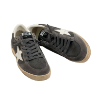 Golden Goose Mens Ball Star in Grey Suede With White Star