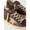Мужские кеды Golden Goose Mens Super Star Brown Croco-Print