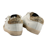 Golden Goose Old School With Gold Star in Laminated Leather