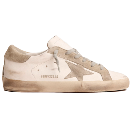Golden Goose Super Star in Grey Suede With Grey Star and Grey Heel Tab