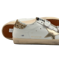 Golden Goose Old School With Gold Star in Laminated Leather