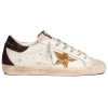 Женские кеды Golden Goose Super Star In Gold Glitter Star And Black Glitter Heel tab